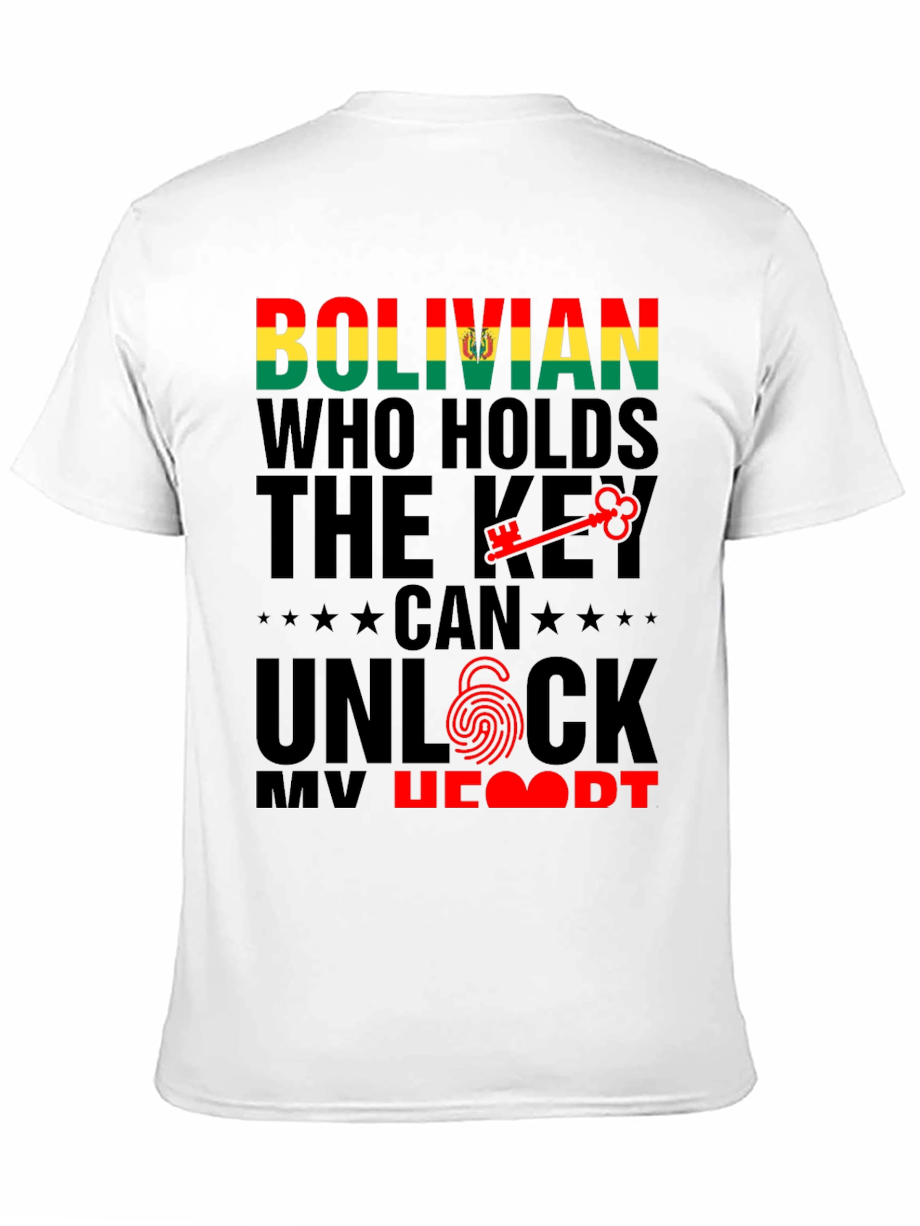 Bolivian Key to My Heart Graphic Tee