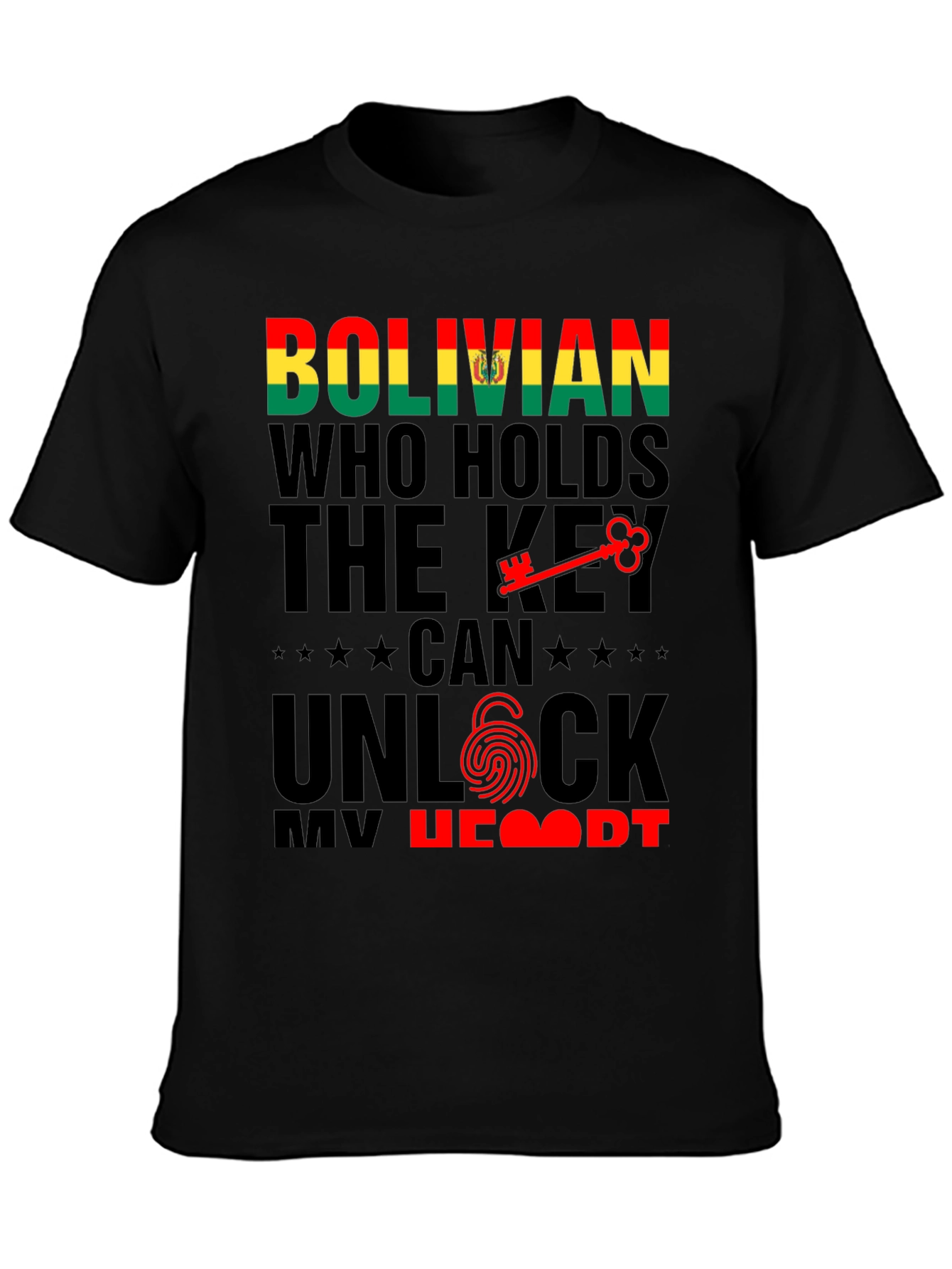 Bolivian Key to My Heart Graphic Tee