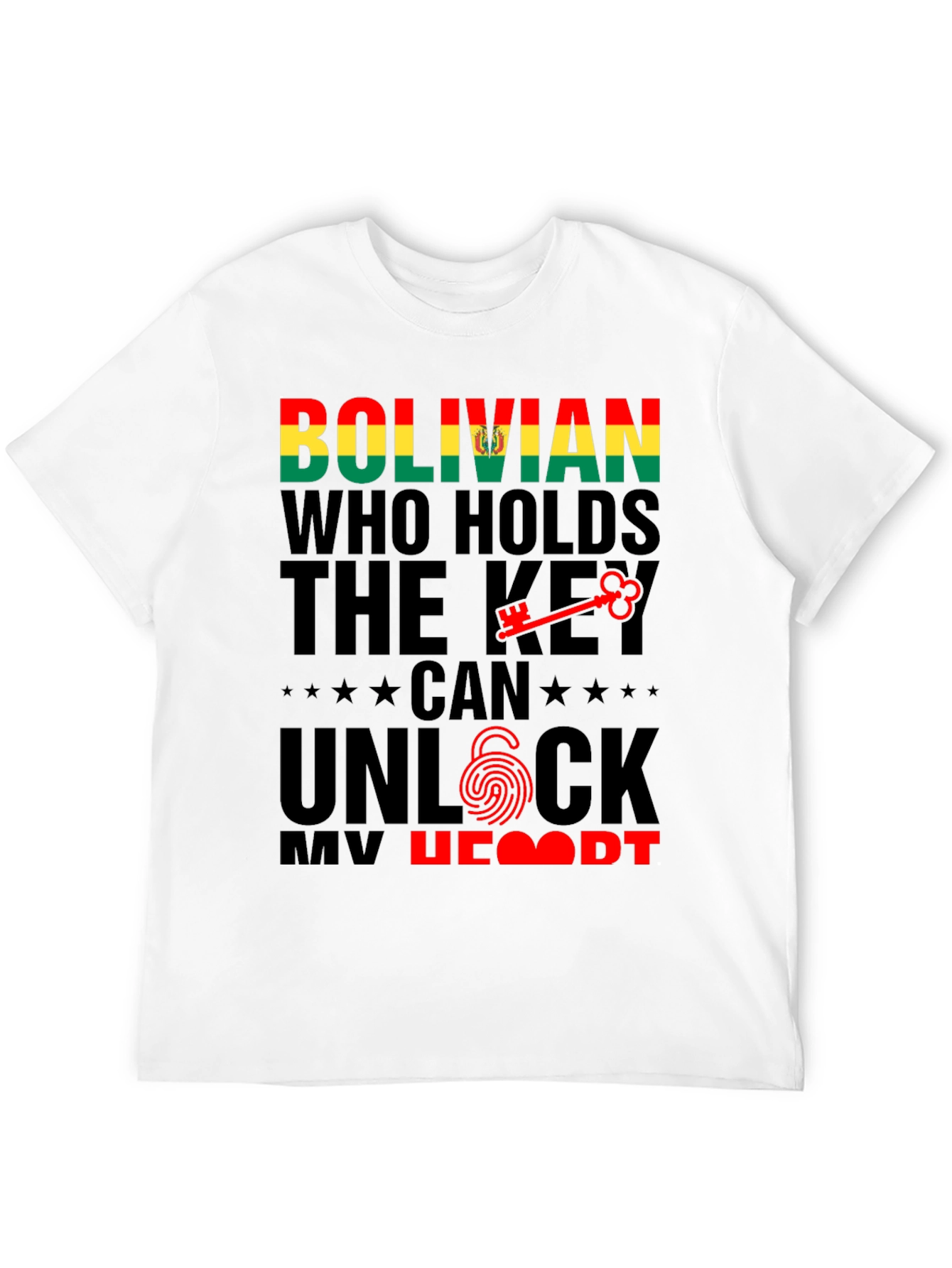 Bolivian Key to My Heart Graphic Tee
