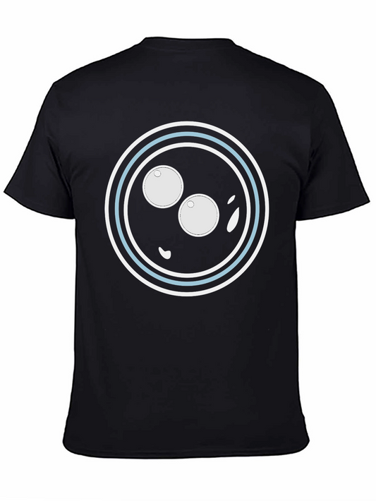 Abstract Circle Graphic Black T-Shirt