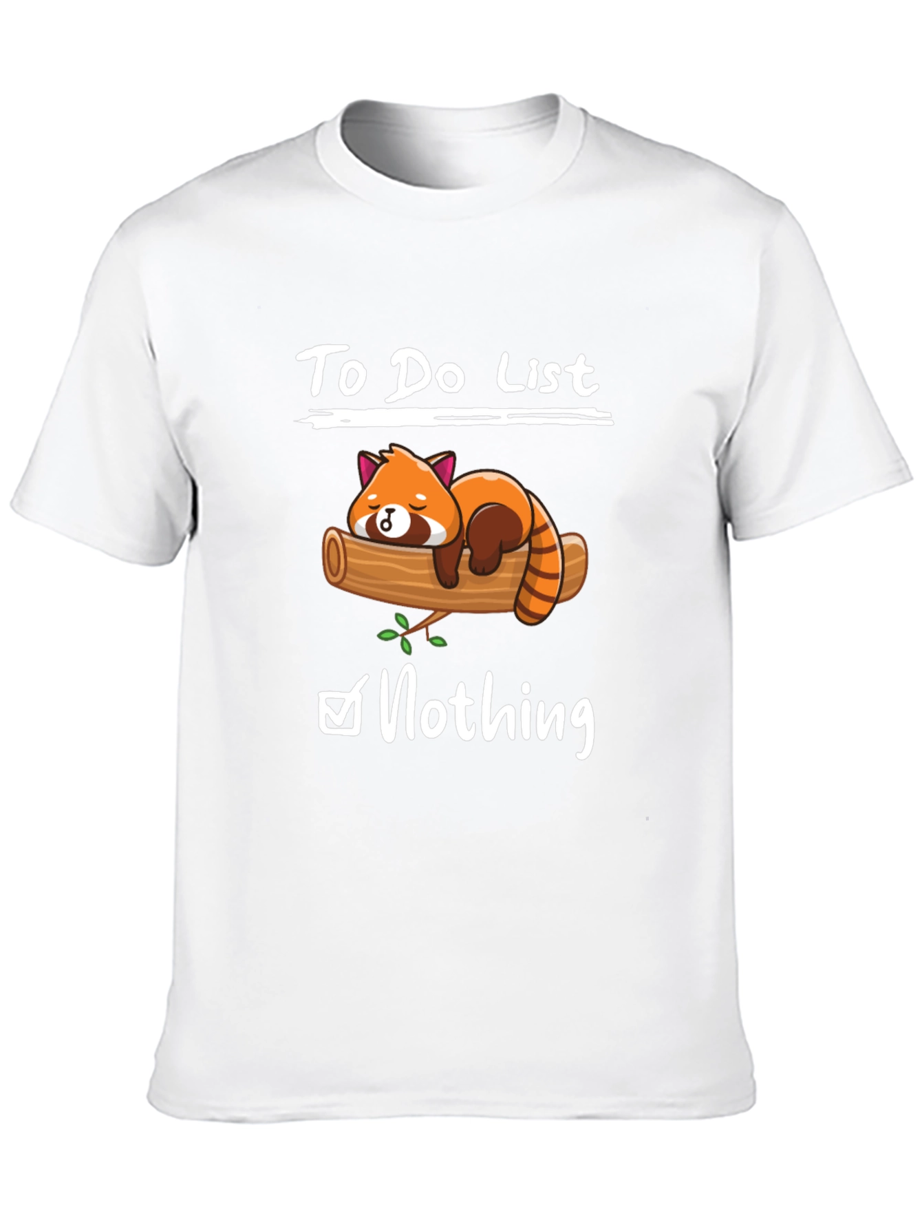 Lazy Red Panda To-Do List Graphic T-Shirt