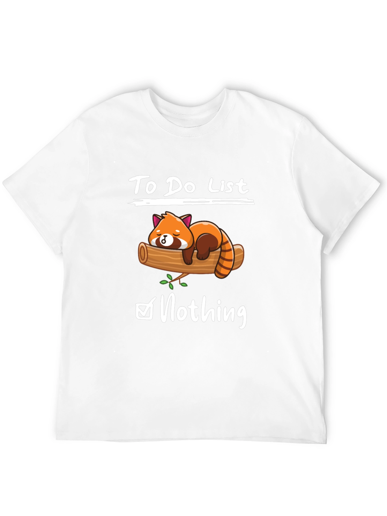 Lazy Red Panda To-Do List Graphic T-Shirt