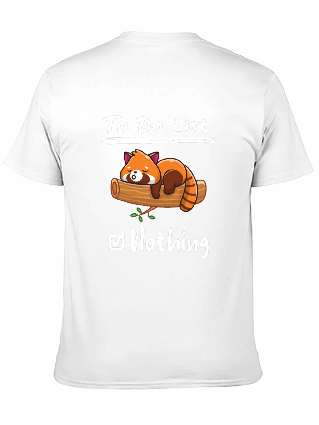 Lazy Red Panda To-Do List Graphic T-Shirt
