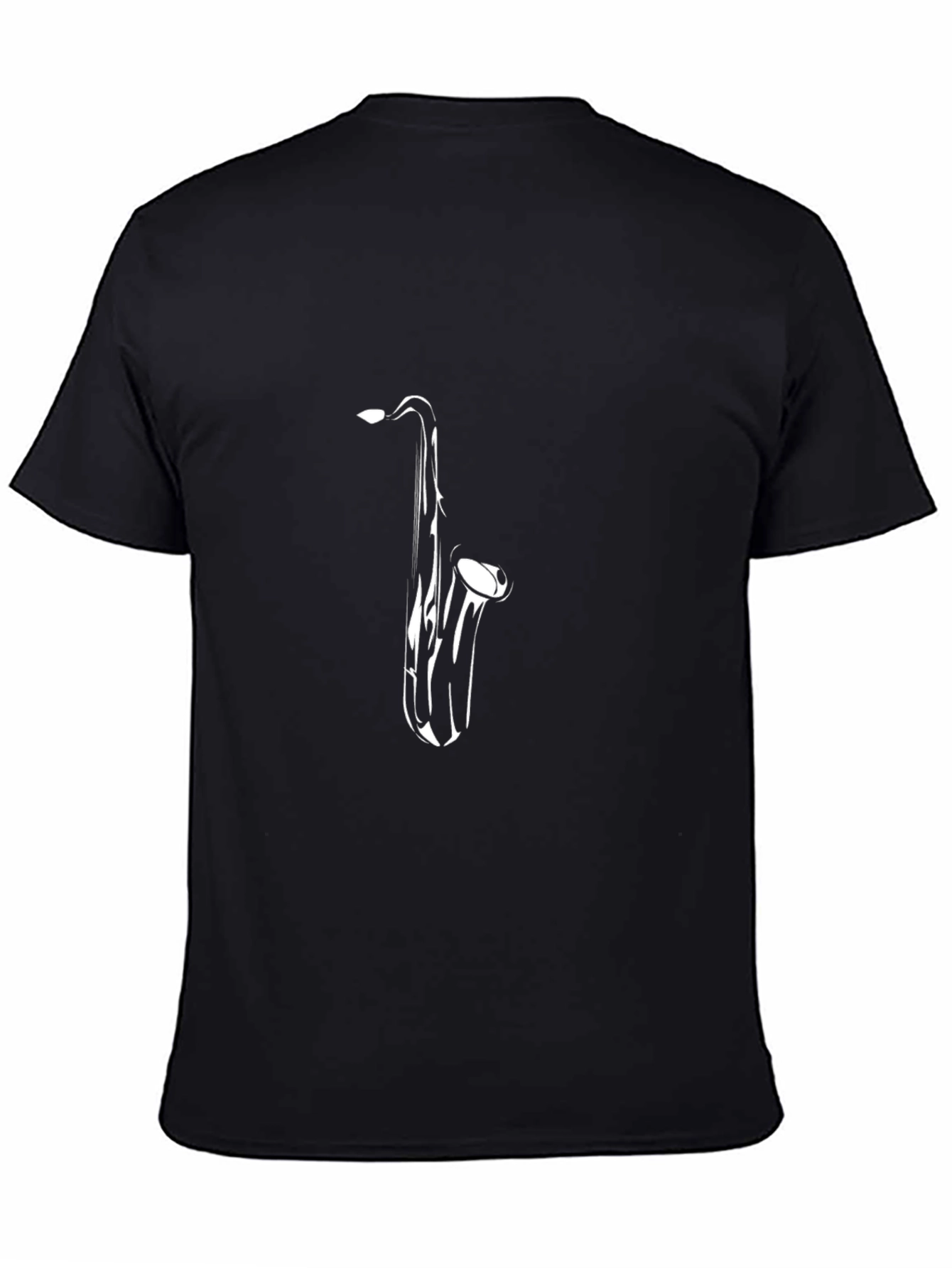 Saxophone Graphic Tee - Black Music Shirt