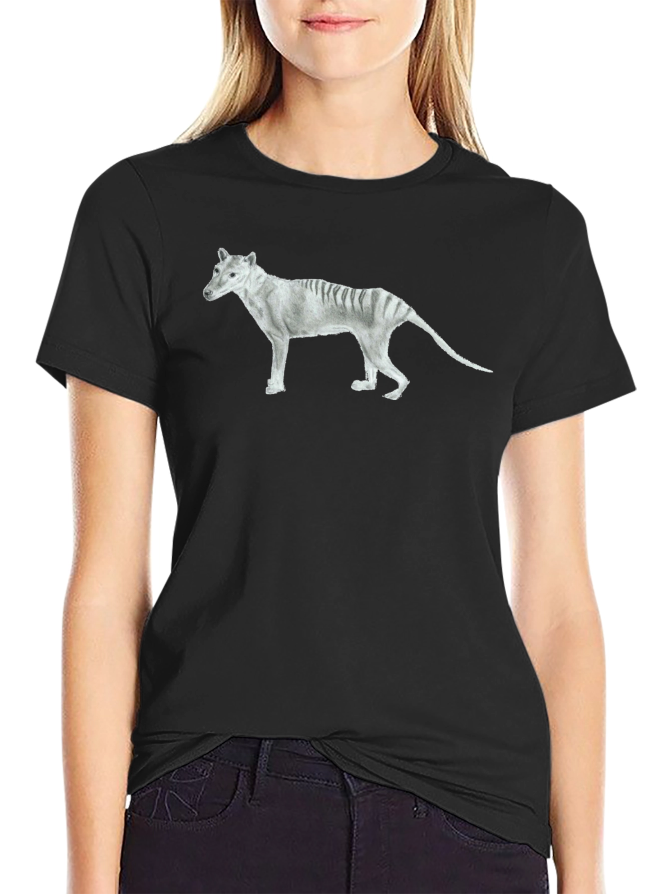Tasmanian Tiger Graphic Tee - Extinct Animal T-Shirt