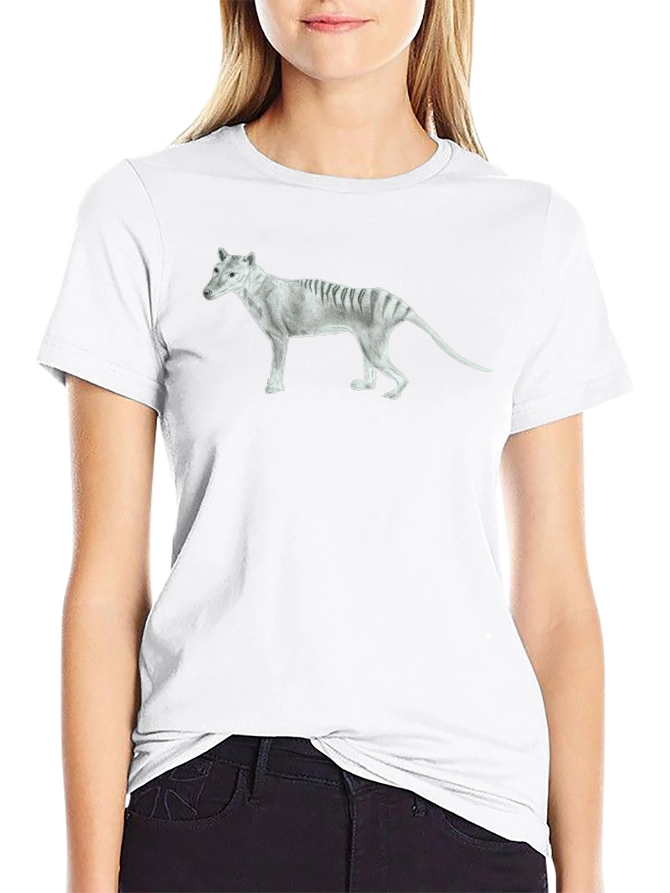 Tasmanian Tiger Graphic Tee - Extinct Animal T-Shirt