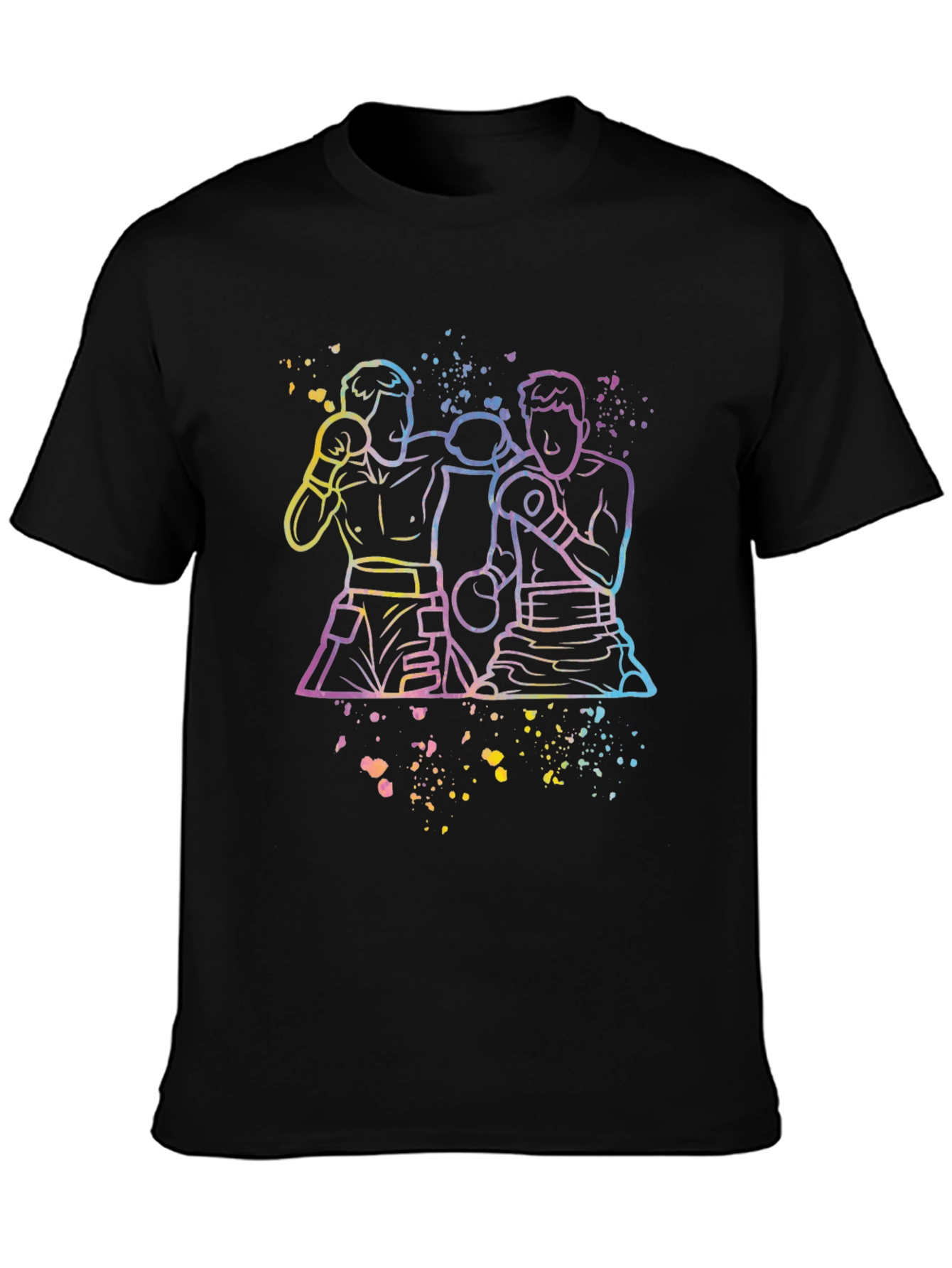 Neon Boxer Graphic Tee - Mens Black T-Shirt