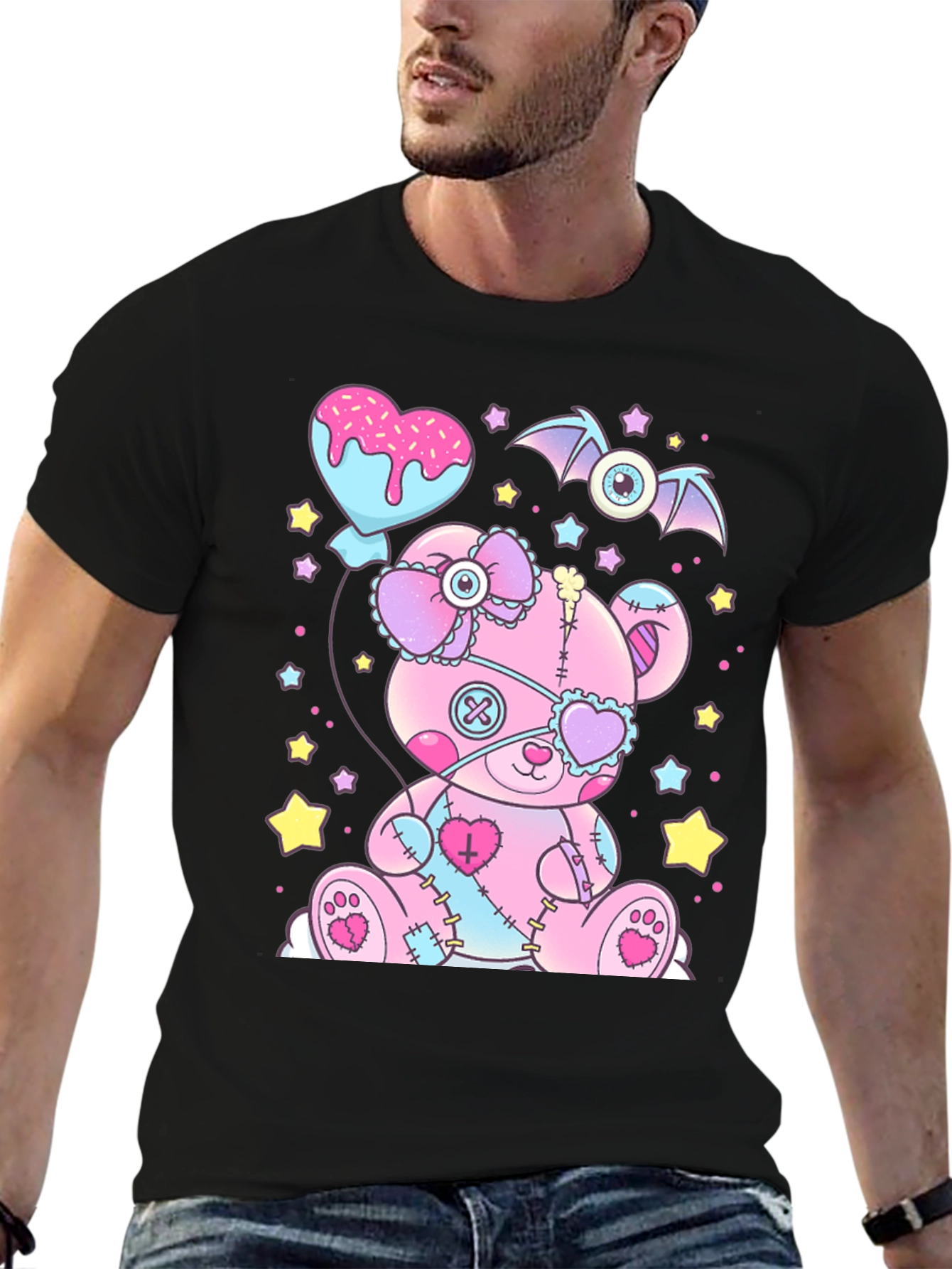 Creepy Cute Pastel Goth Teddy Bear T-Shirt