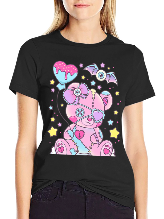 Creepy Cute Pastel Goth Teddy Bear T-Shirt