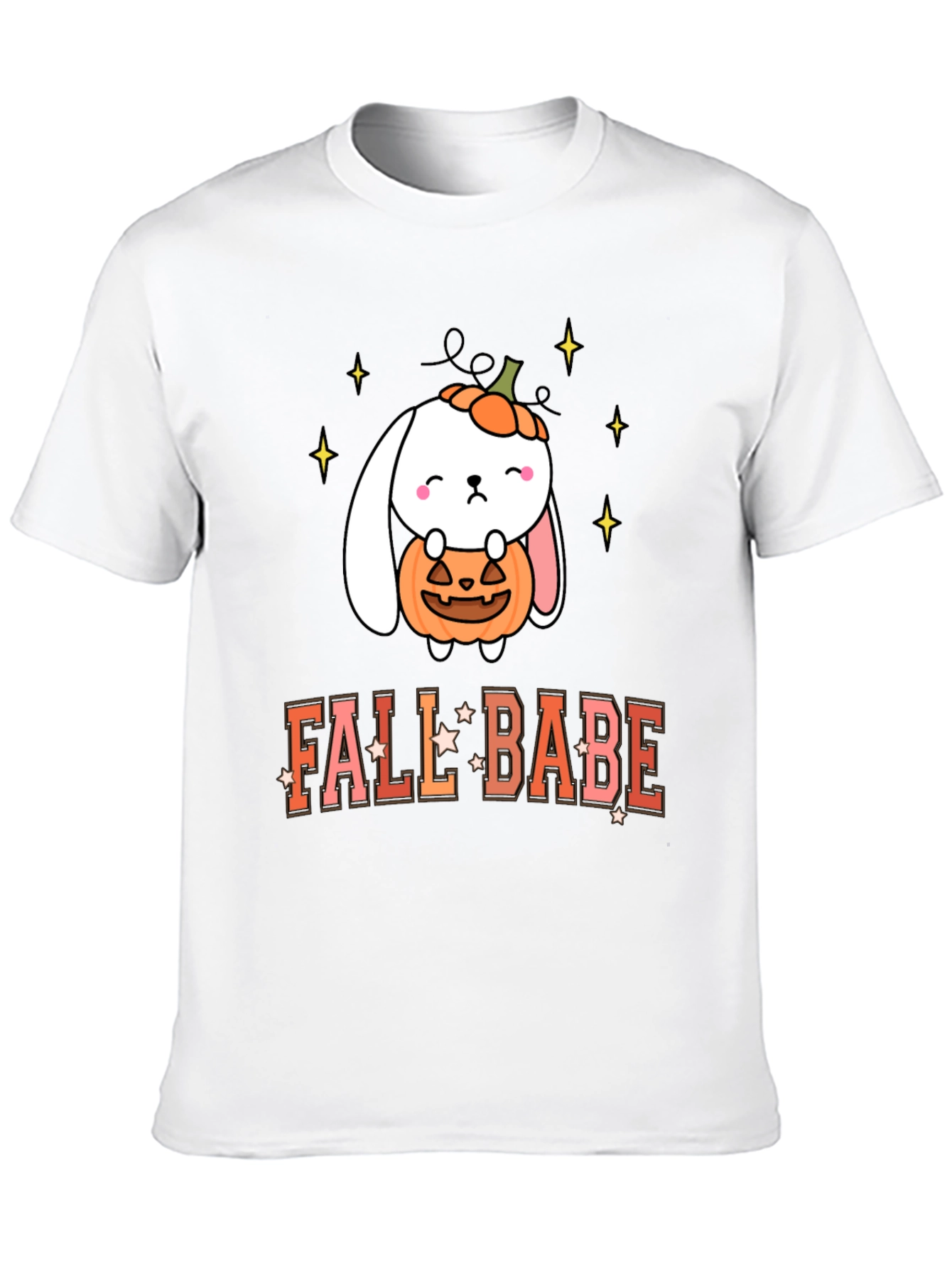 Fall Babe Bunny Pumpkin T-Shirt