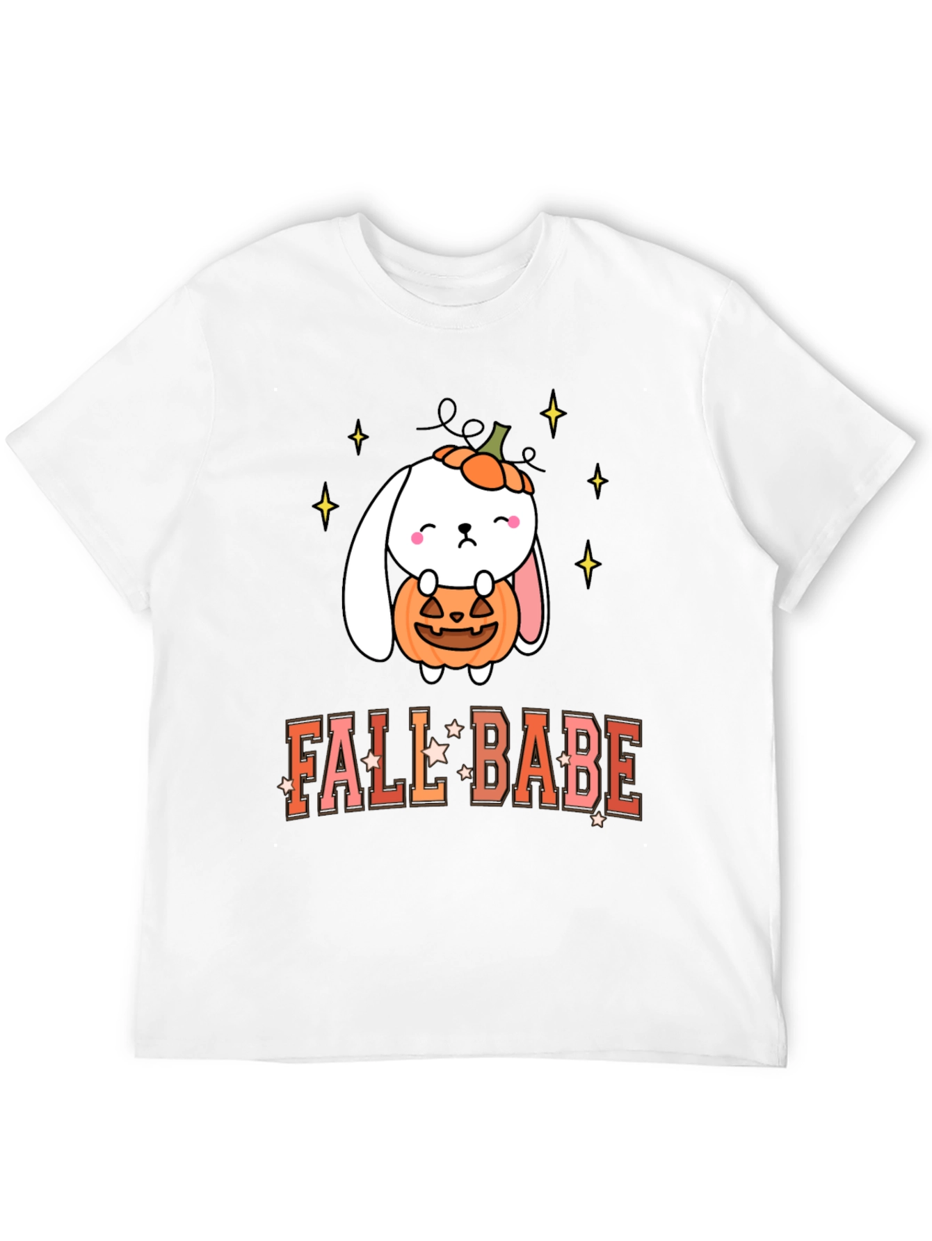 Fall Babe Bunny Pumpkin T-Shirt