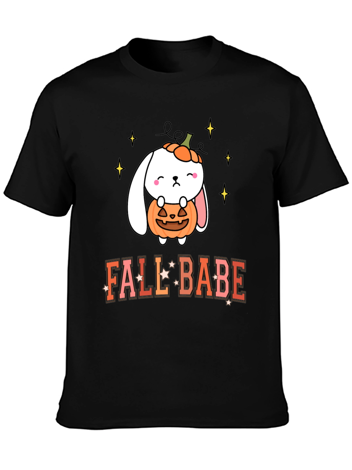 Fall Babe Bunny Pumpkin T-Shirt