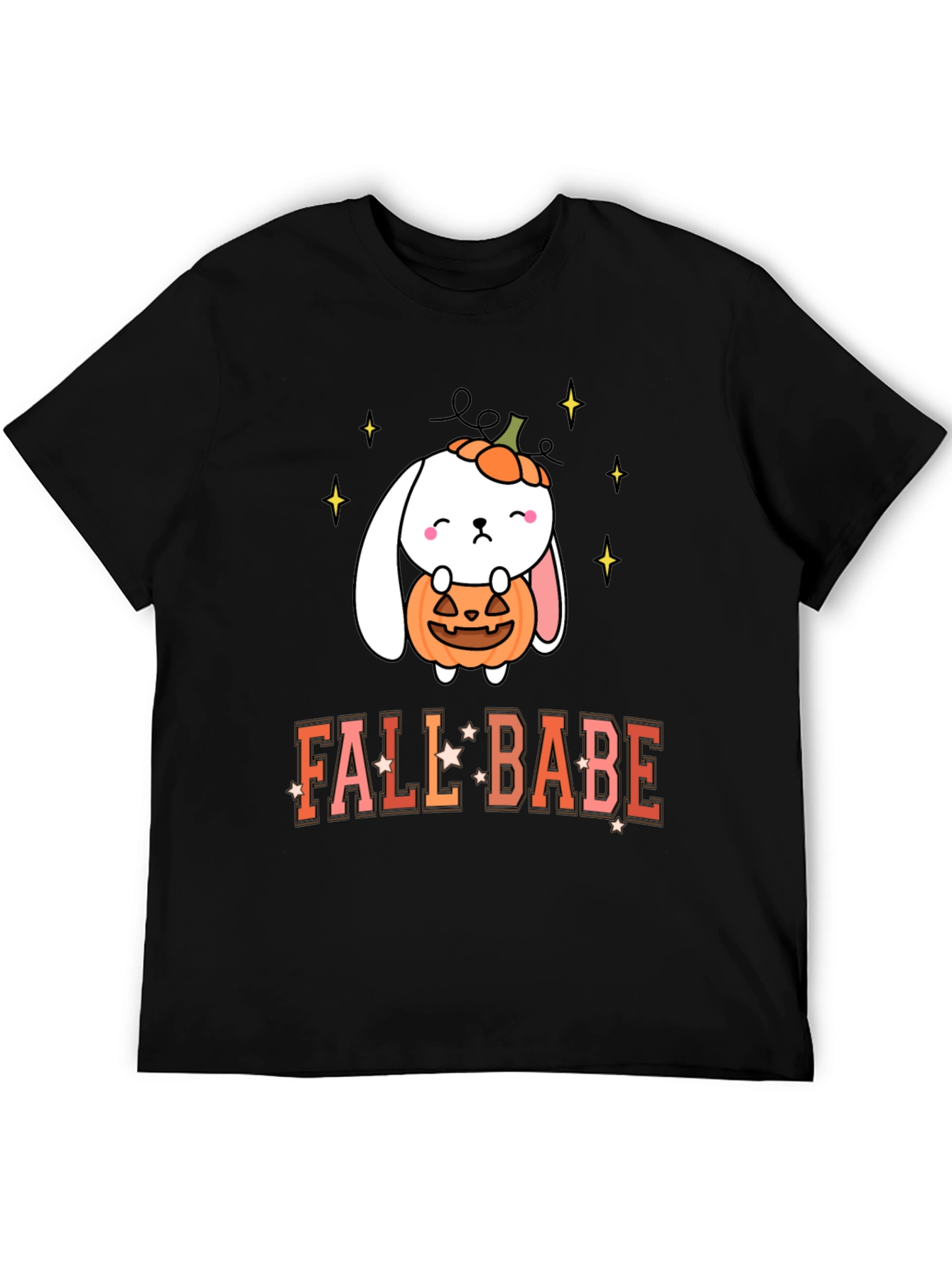 Fall Babe Bunny Pumpkin T-Shirt
