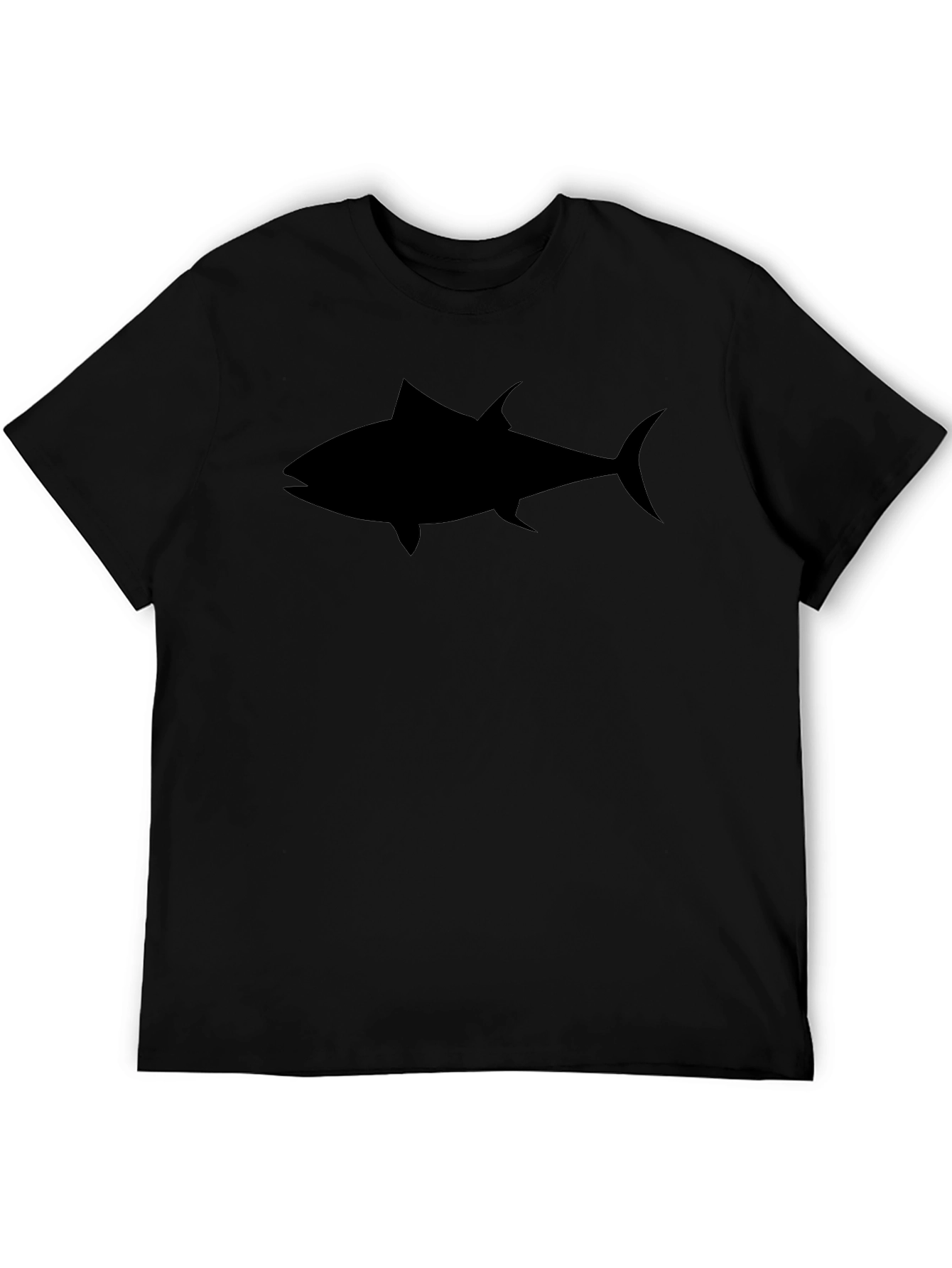 Mens Black Tuna Graphic Tee - Casual Style