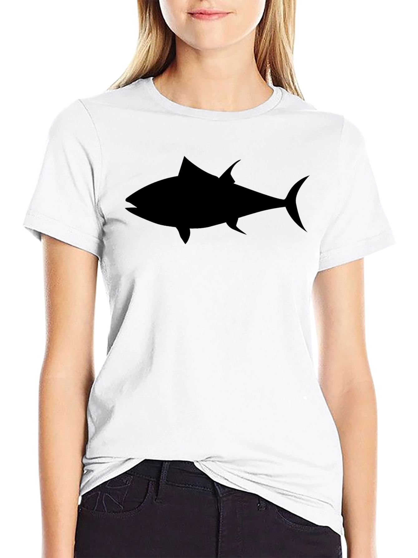 Mens Black Tuna Graphic Tee - Casual Style