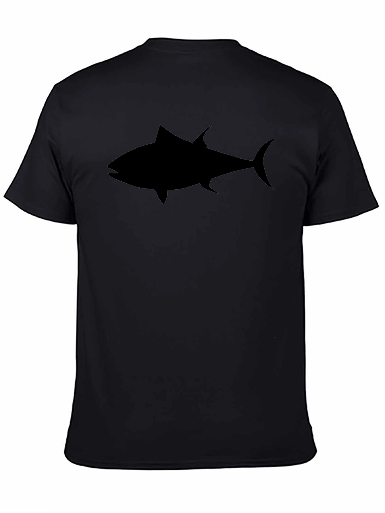 Mens Black Tuna Graphic Tee - Casual Style