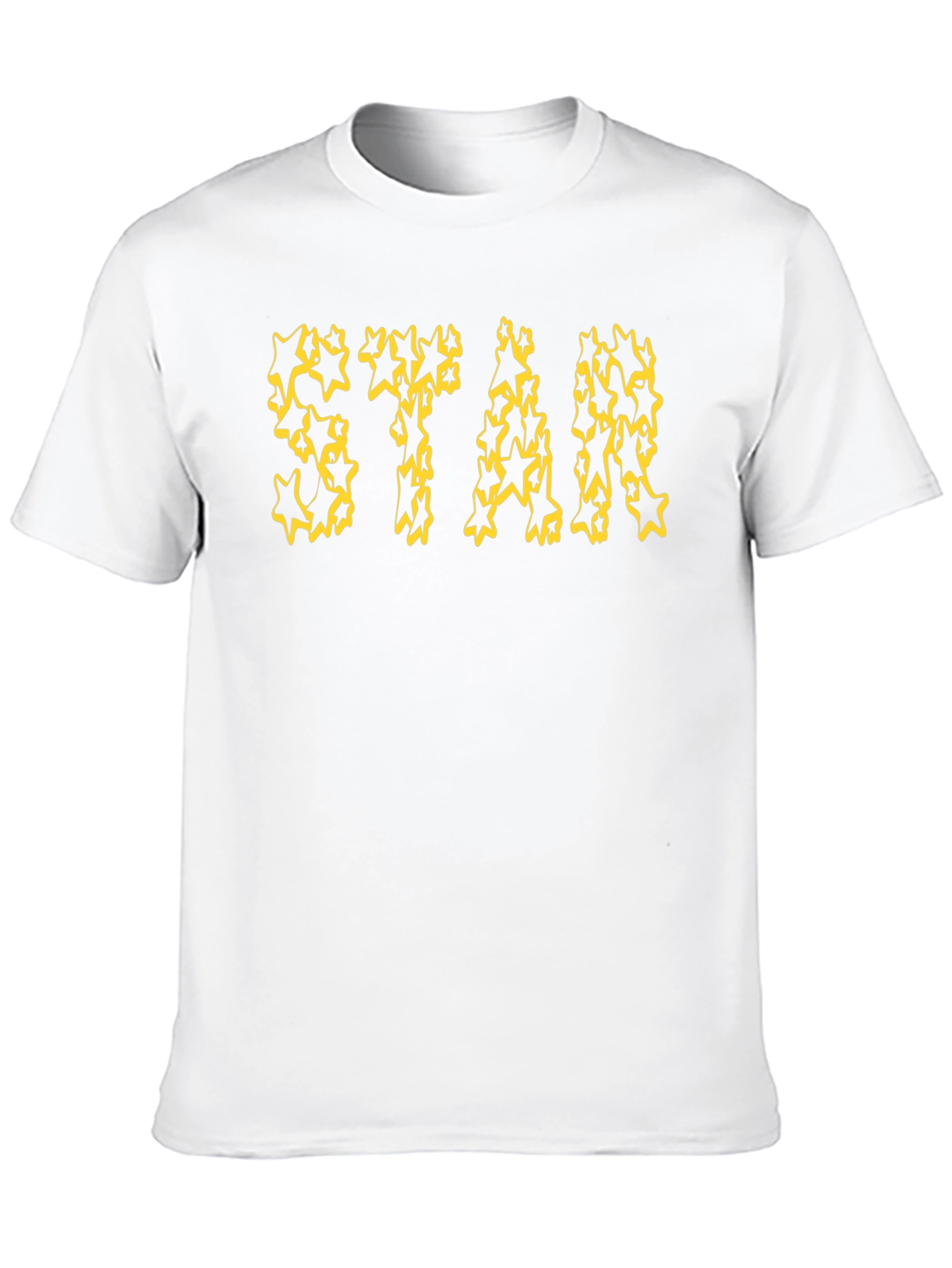 Star Graphic Tee - Black Cotton Casual Shirt