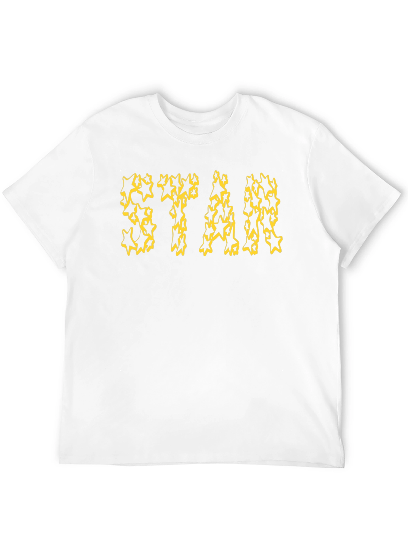 Star Graphic Tee - Black Cotton Casual Shirt