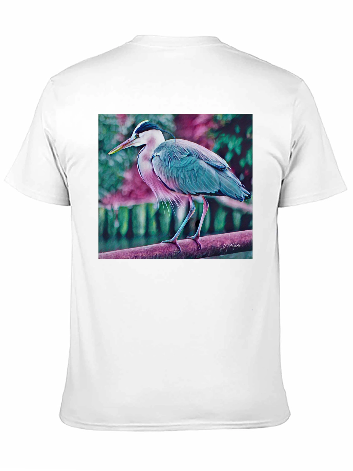 Heron Graphic T-Shirt - Nature Inspired Tee