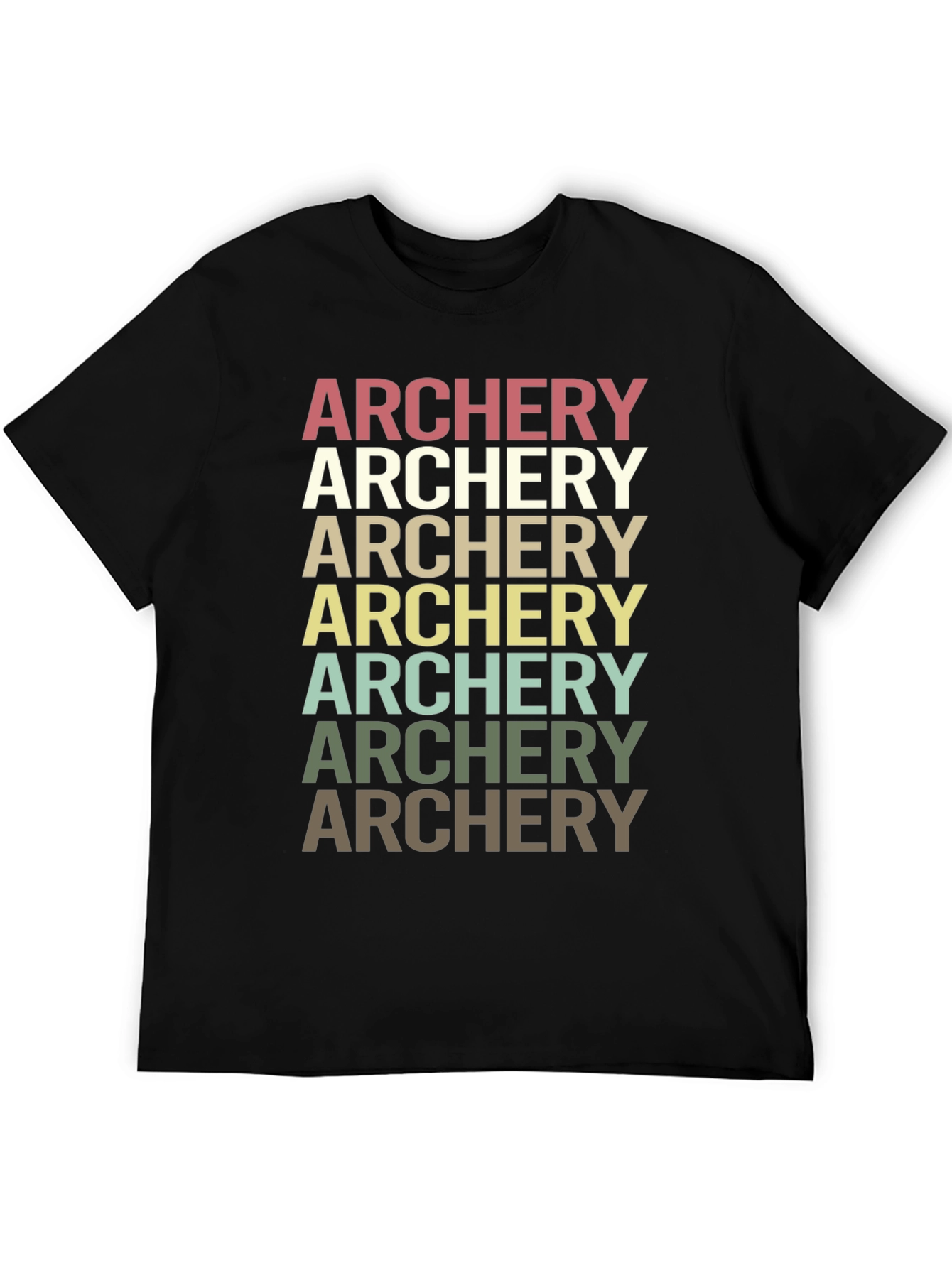 Retro Archery Graphic Tee - Unisex Black T-Shirt