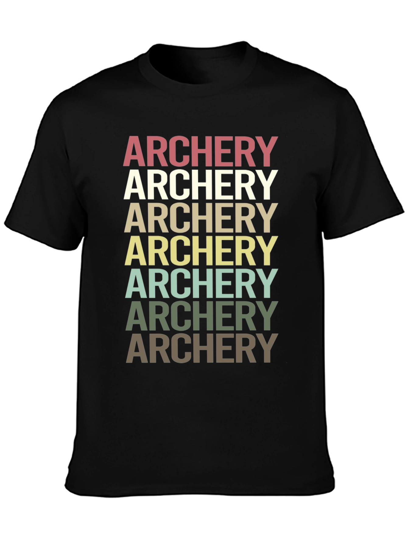 Retro Archery Graphic Tee - Unisex Black T-Shirt