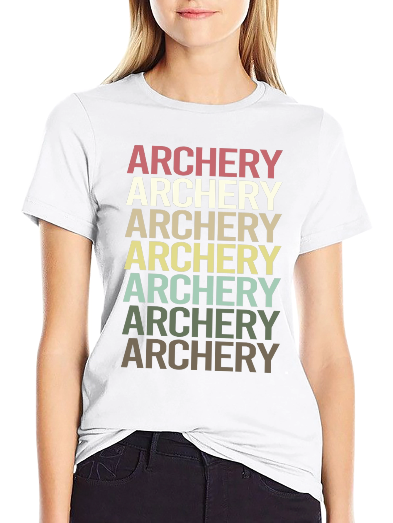 Retro Archery Graphic Tee - Unisex Black T-Shirt