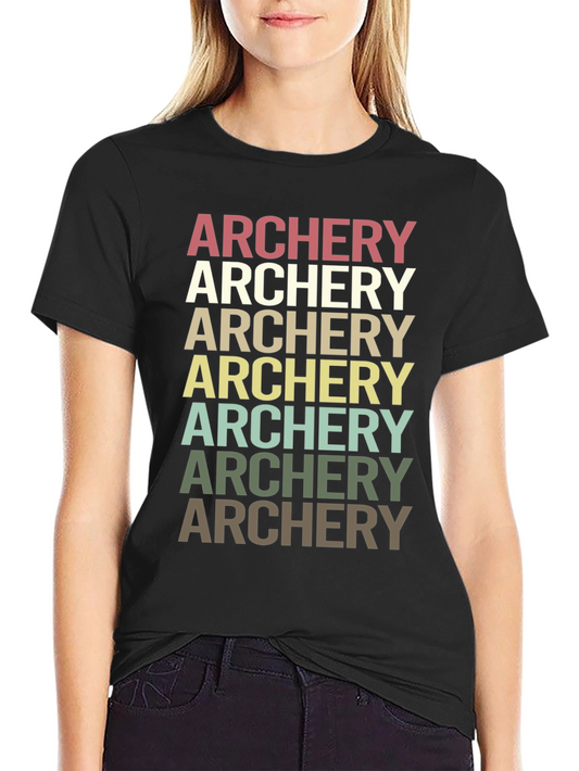Retro Archery Graphic Tee - Unisex Black T-Shirt
