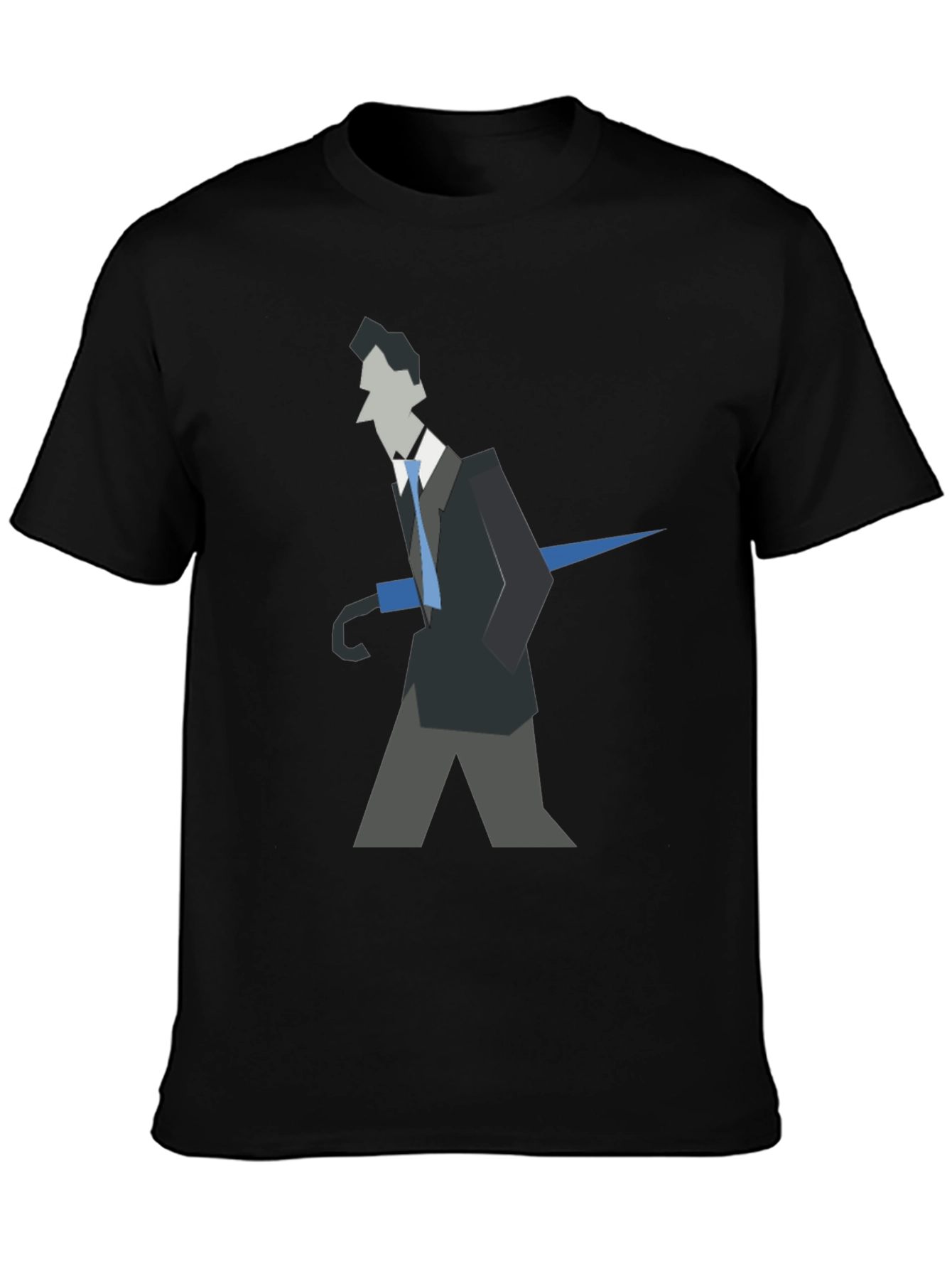Geometric Man with Umbrella T-Shirt