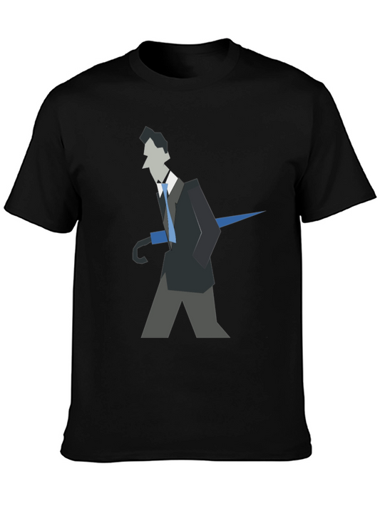 Geometric Man with Umbrella T-Shirt