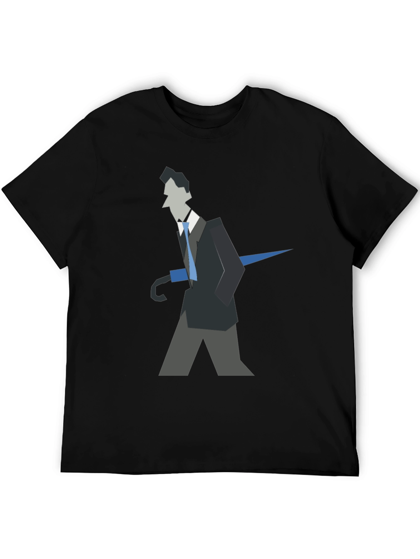 Geometric Man with Umbrella T-Shirt