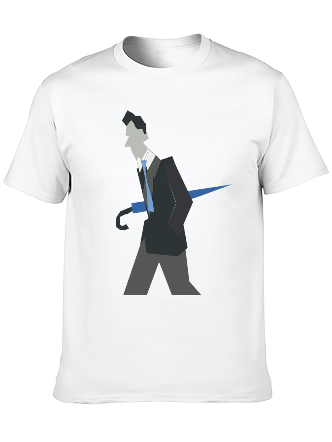 Geometric Man with Umbrella T-Shirt