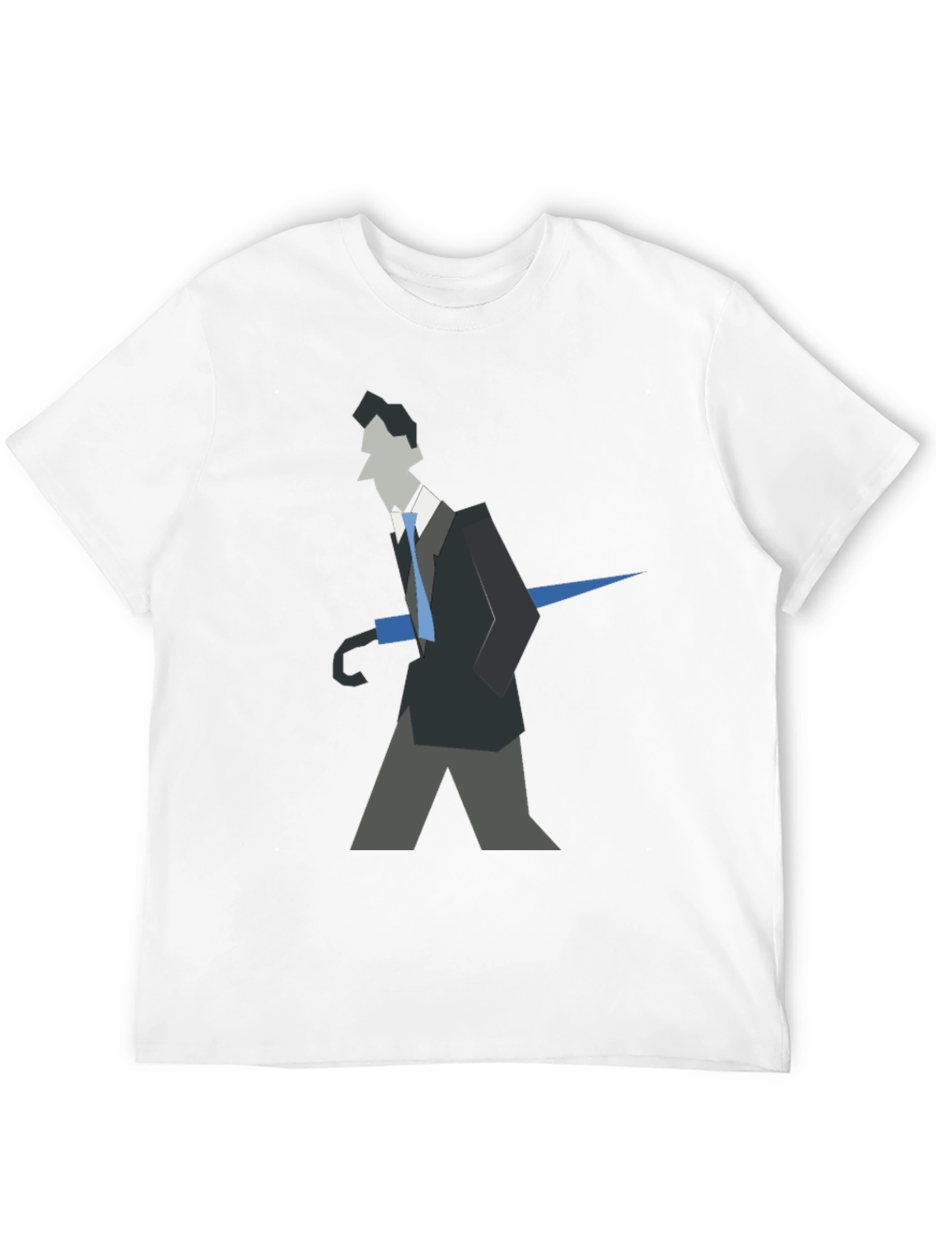 Geometric Man with Umbrella T-Shirt