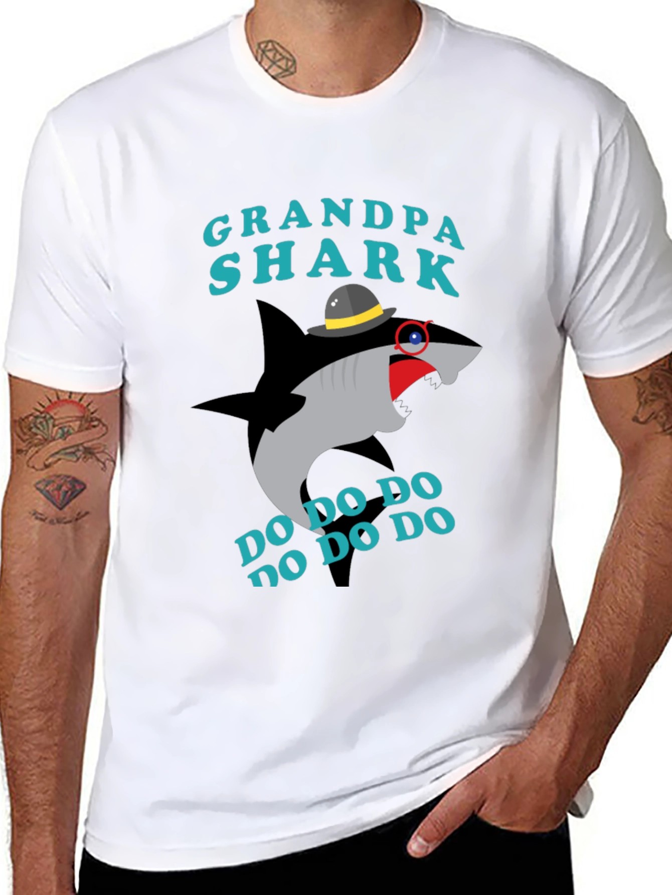 Grandpa Shark Graphic T-Shirt