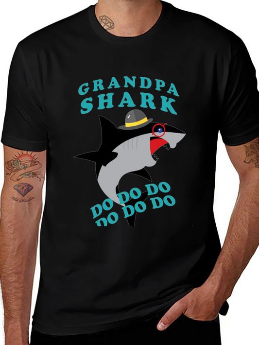 Grandpa Shark Graphic T-Shirt
