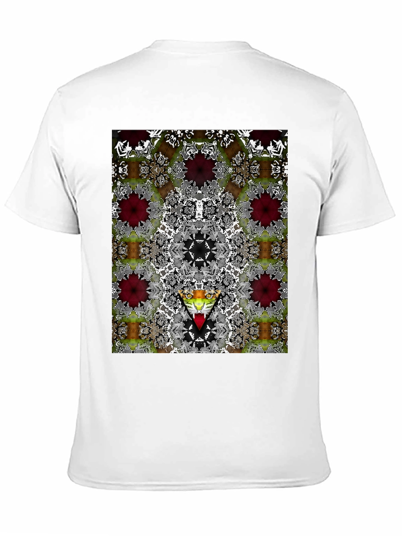 Kaleidoscopic Graphic Print Black Tee