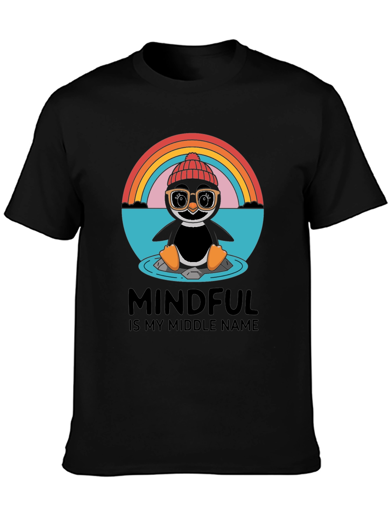 Mindful Penguin Graphic Tee