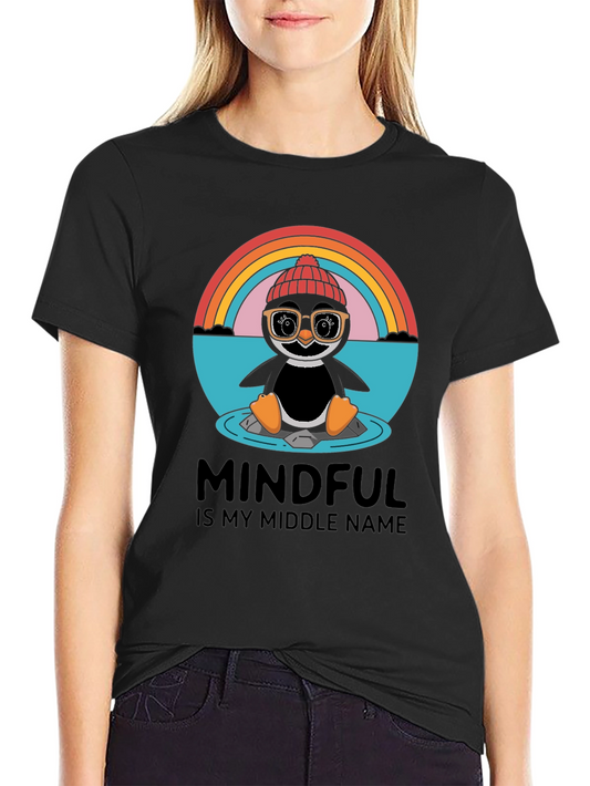 Mindful Penguin Graphic Tee