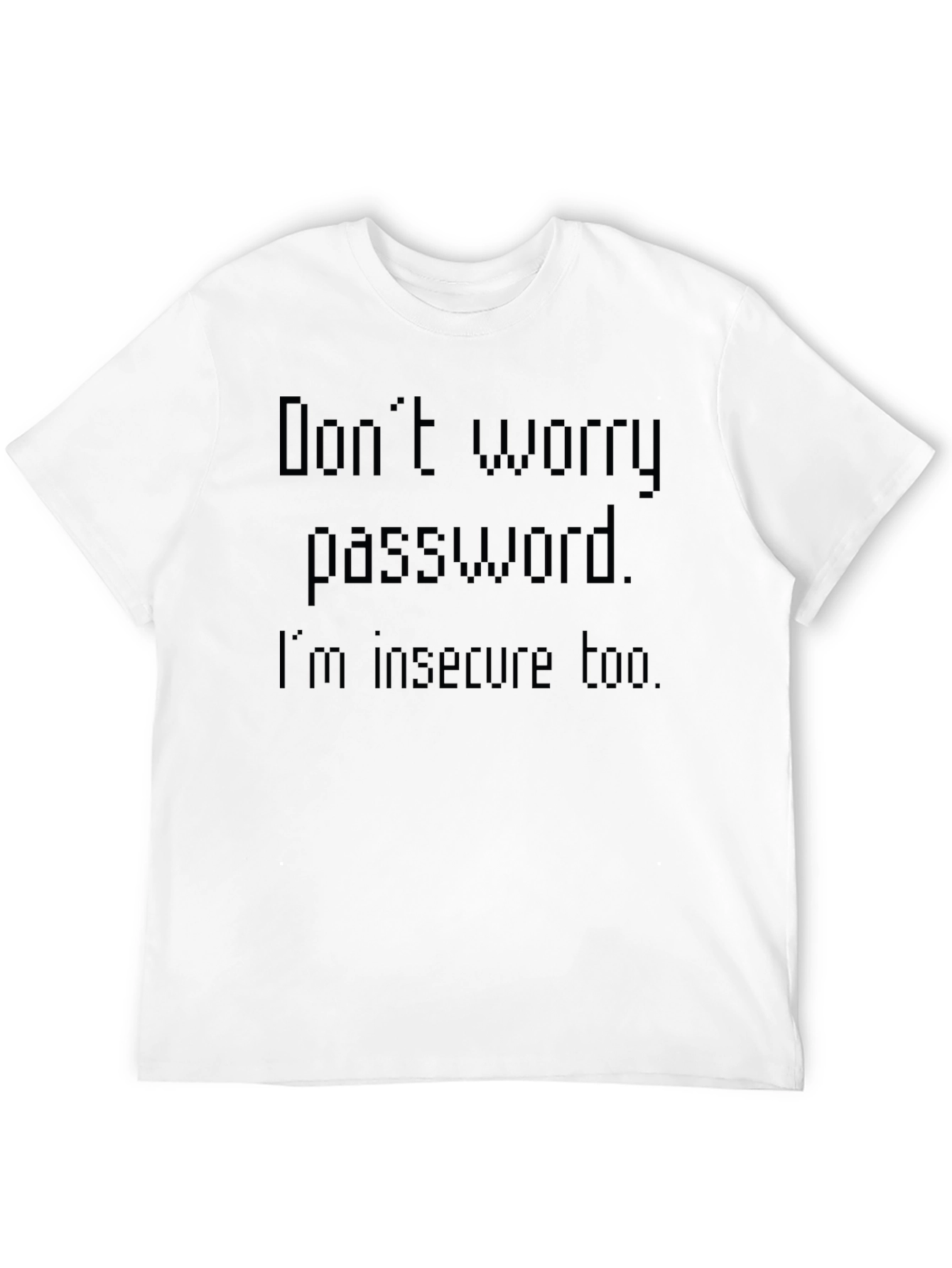Funny Insecure Password Graphic Tee - Black