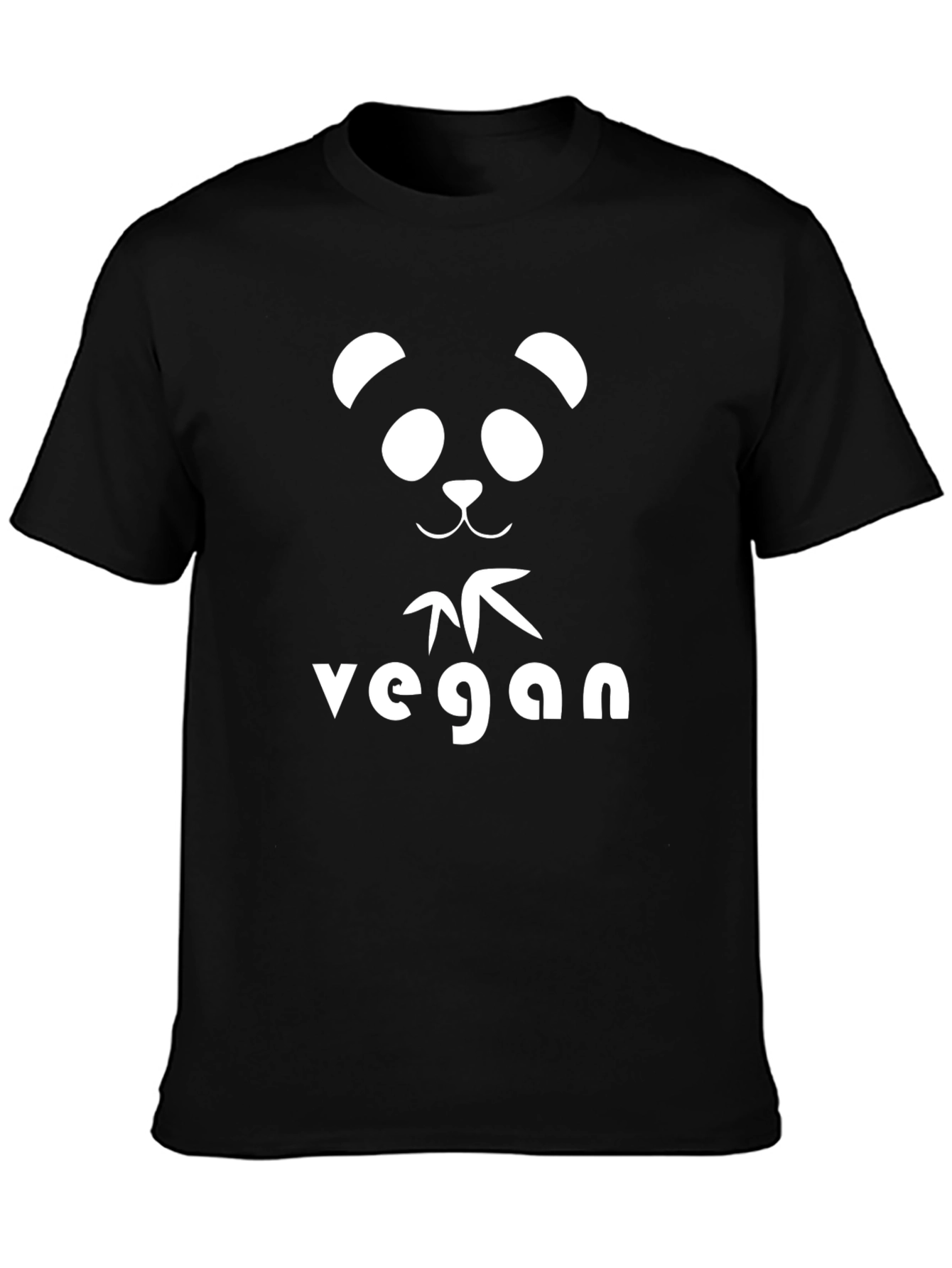 Vegan Panda Black T-Shirt