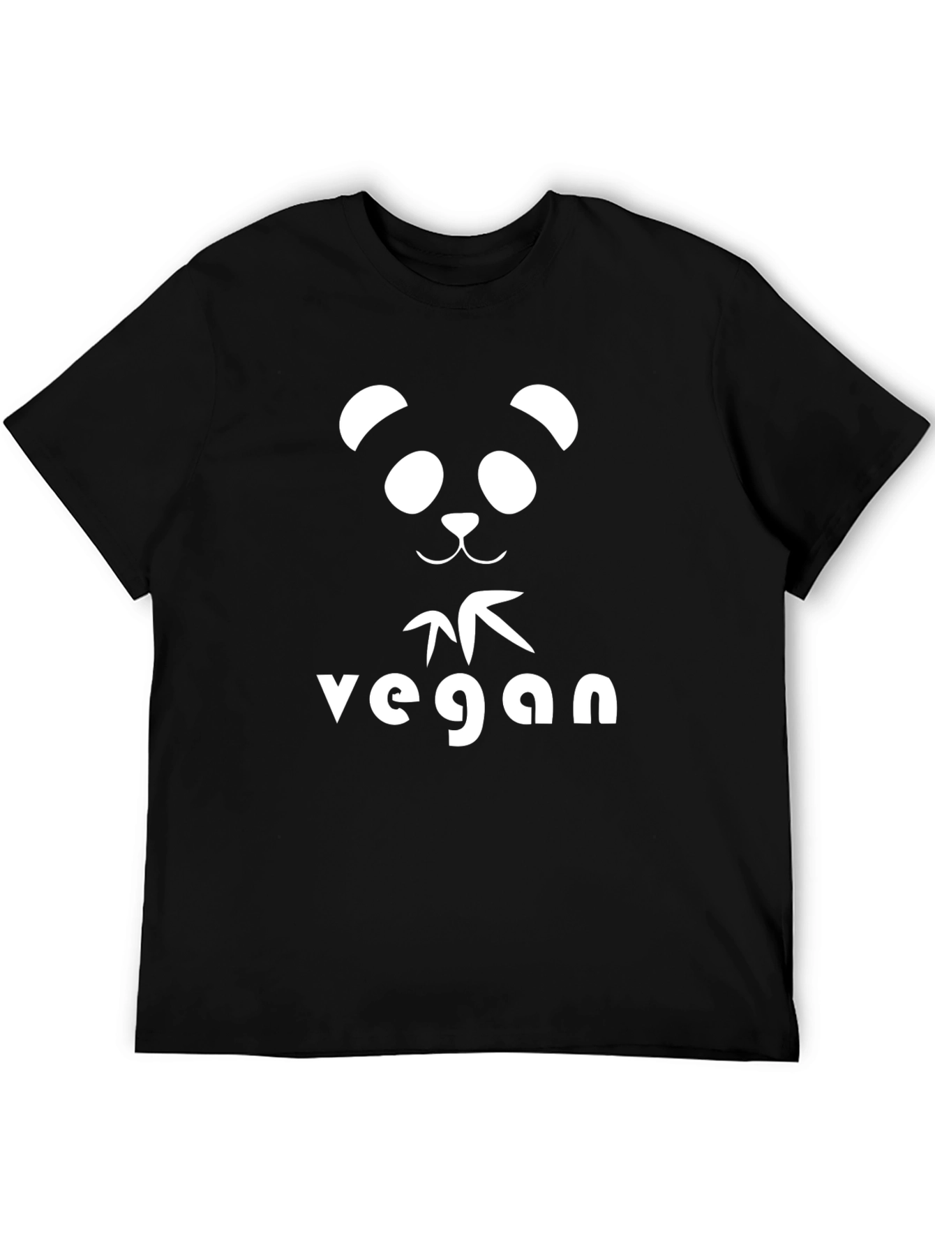 Vegan Panda Black T-Shirt