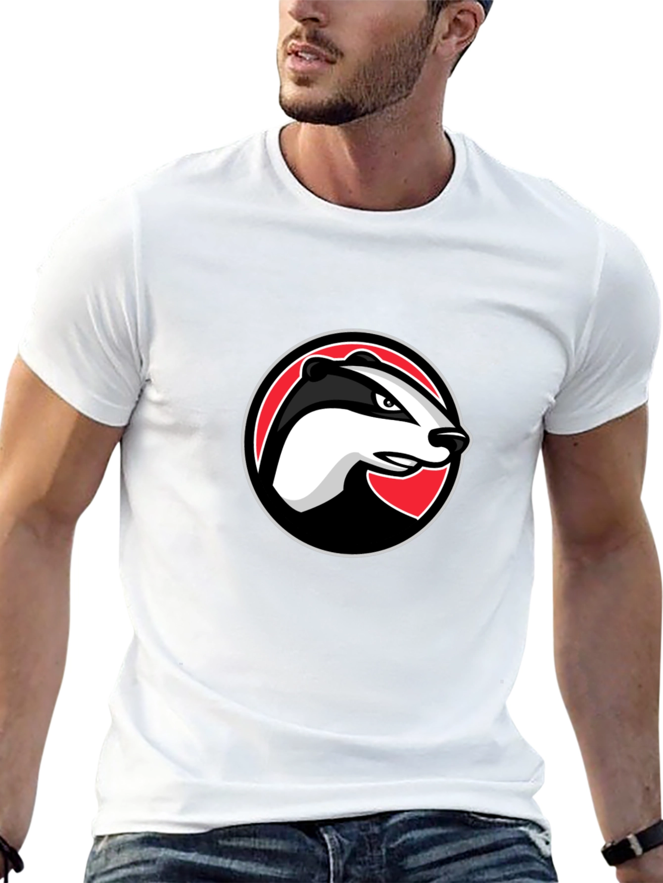 Badger Logo Graphic Black T-Shirt