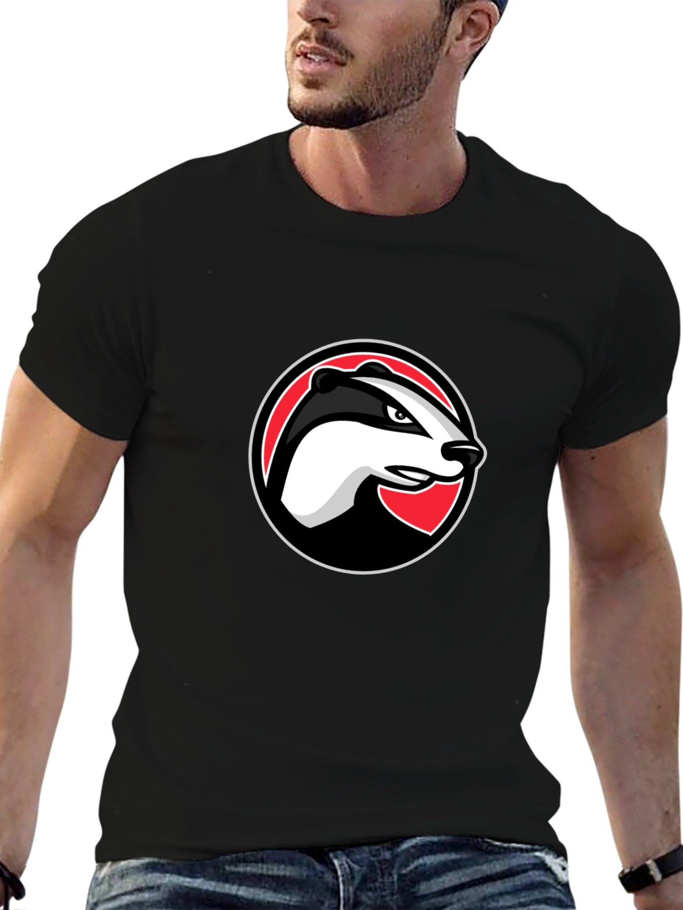 Badger Logo Graphic Black T-Shirt