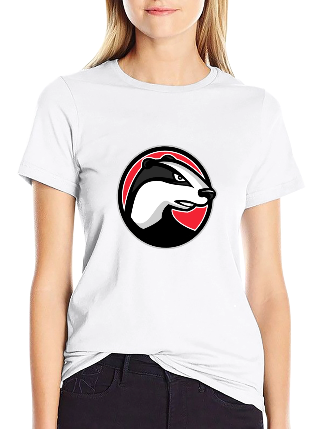 Badger Logo Graphic Black T-Shirt