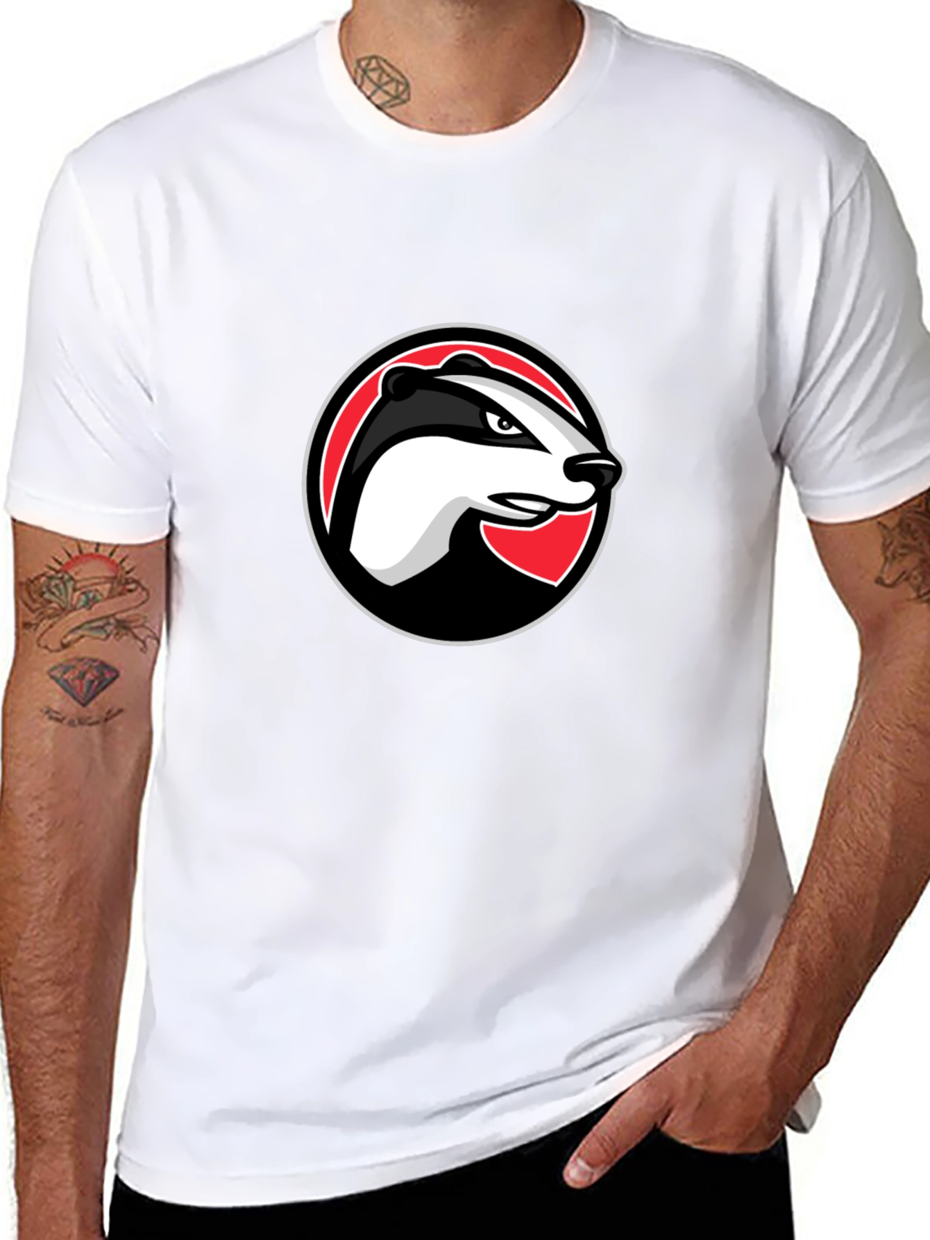 Badger Logo Graphic Black T-Shirt
