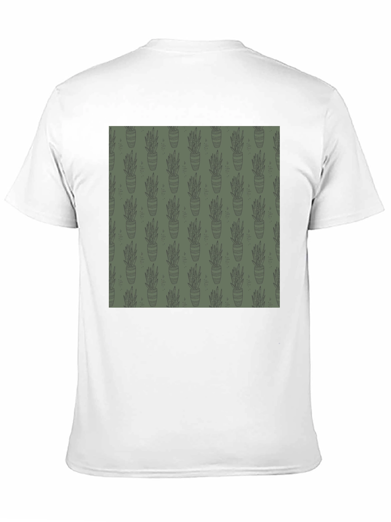 Unique Potted Plant Print T-Shirt