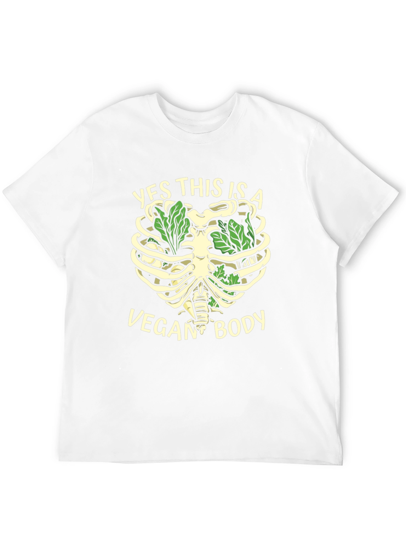 Vegan Body T-Shirt - Rib Cage Lettuce Design