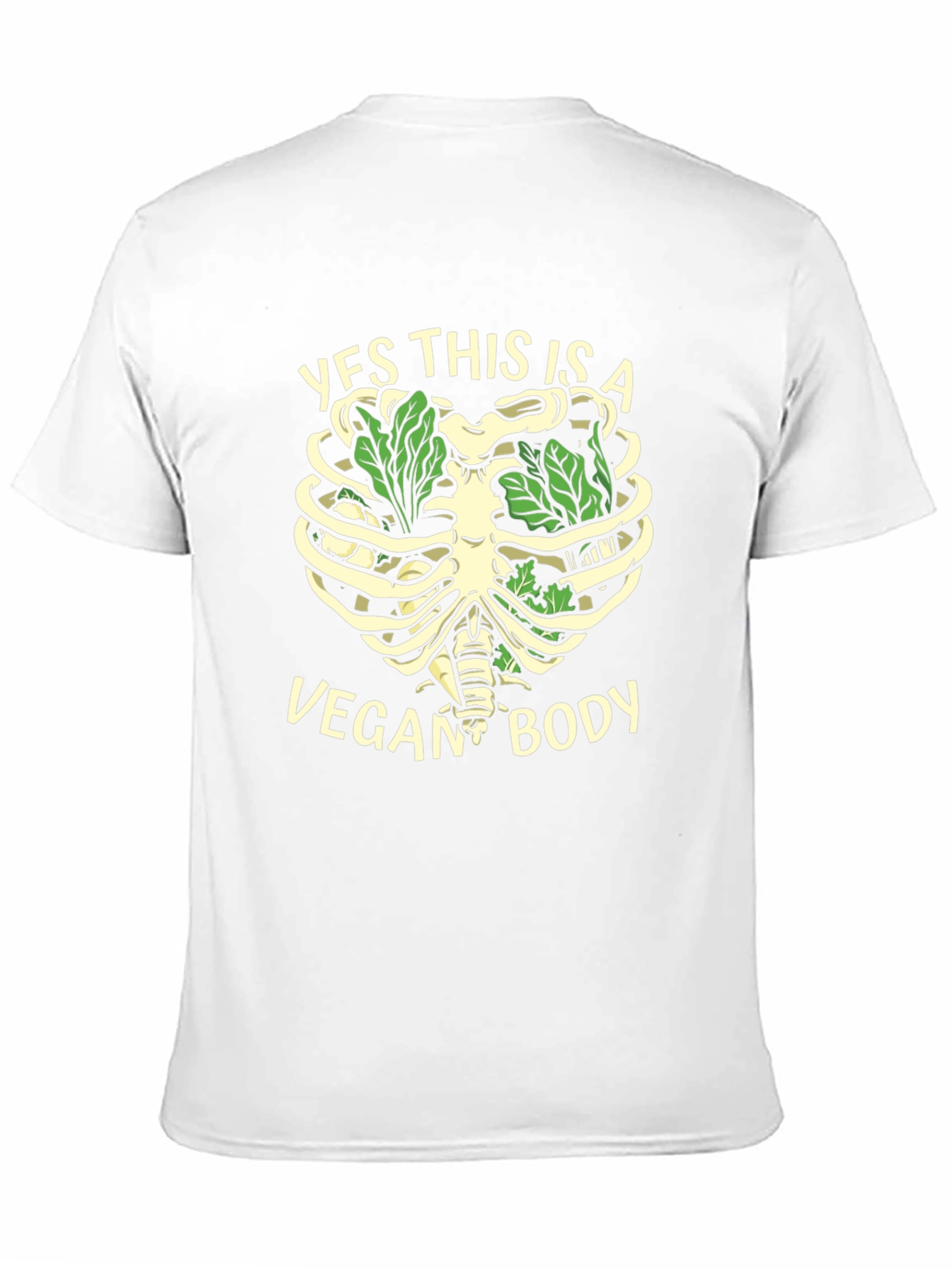 Vegan Body T-Shirt - Rib Cage Lettuce Design