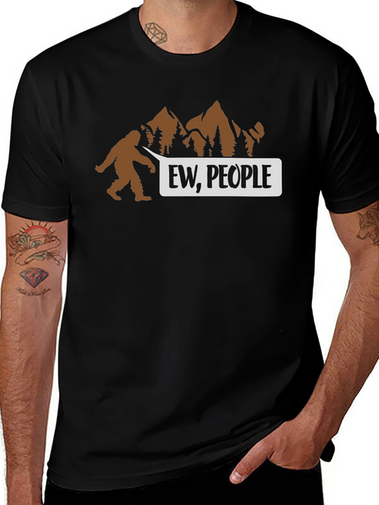 Ew People Sasquatch Graphic Tee - Black Cotton T-Shirt