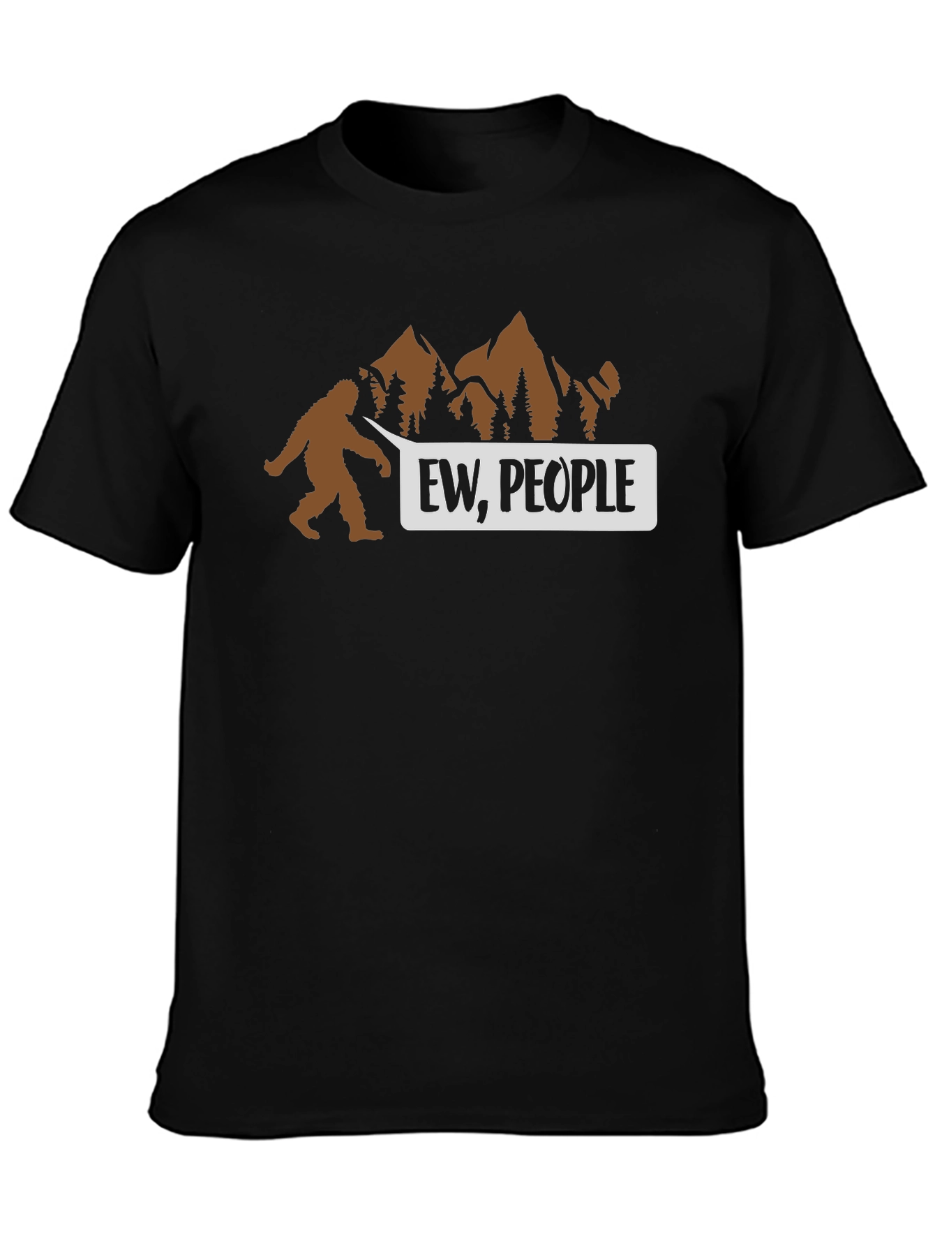 Ew People Sasquatch Graphic Tee - Black Cotton T-Shirt