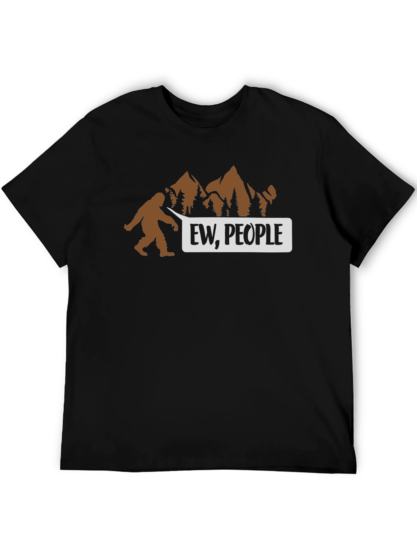 Ew People Sasquatch Graphic Tee - Black Cotton T-Shirt